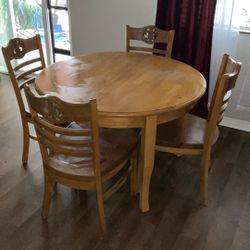 Round Kitchen Table With 4 Chairs 
