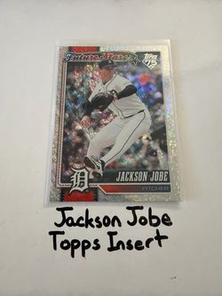 Jackson Jobe Detroit Tigers Pitcher Topps Short Print Insert Card.