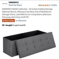 Dark Grey Ottoman 
