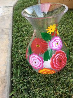 Hand painted vase