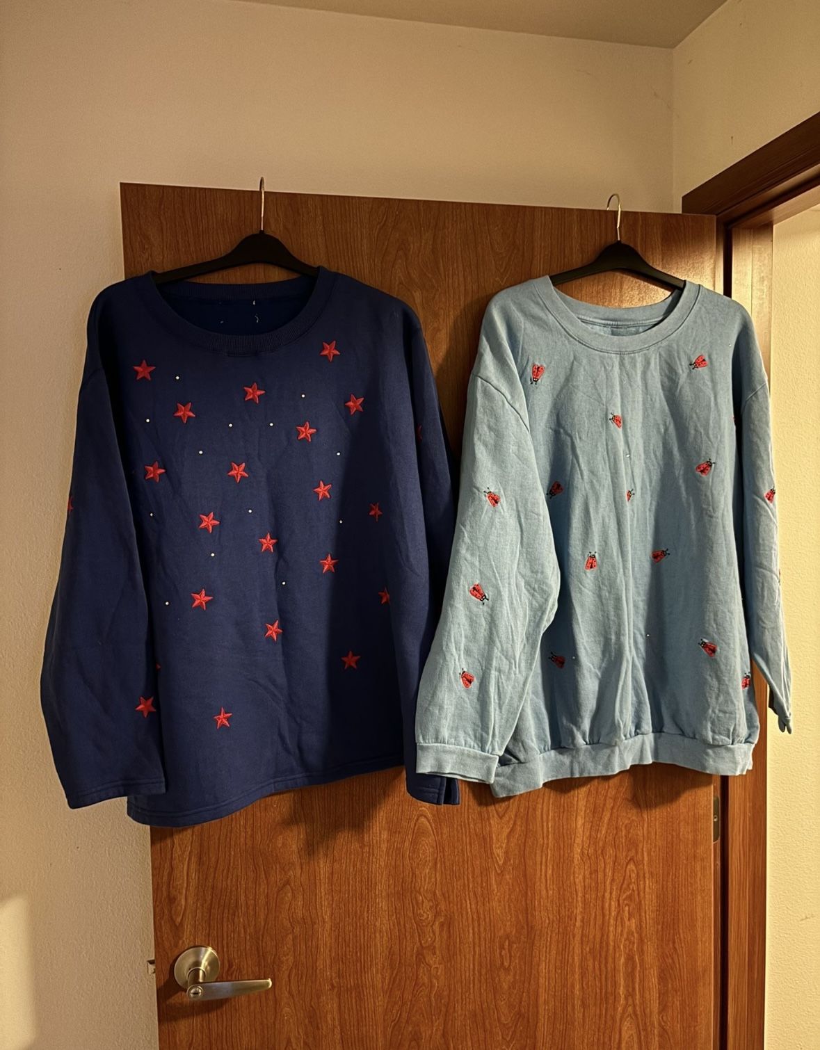 Vintage Quacker Factory; Set Of Two Long Sleeved Tunic Sweatshirt 3XL