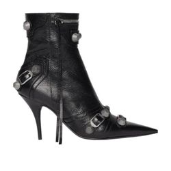 BALENCIAGA Women's Cagole 90mm Bootie in Black