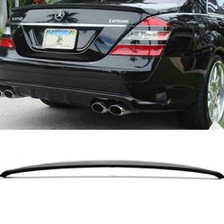 For 07-13 Mercedes-Benz W221 S-Class AMG Style Rear Trunk Spoiler Wing Painted Gloss Black 
