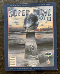 Super Bowl XLIII program Steelers Cardinals 