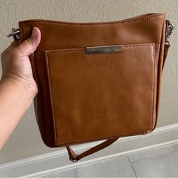 GTM Original RFID Distressed Leather Crossbody Purse with Built in Wallet