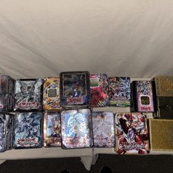Assorted Lot Of 18 Yu Gi Oh Collector's Tins Empty