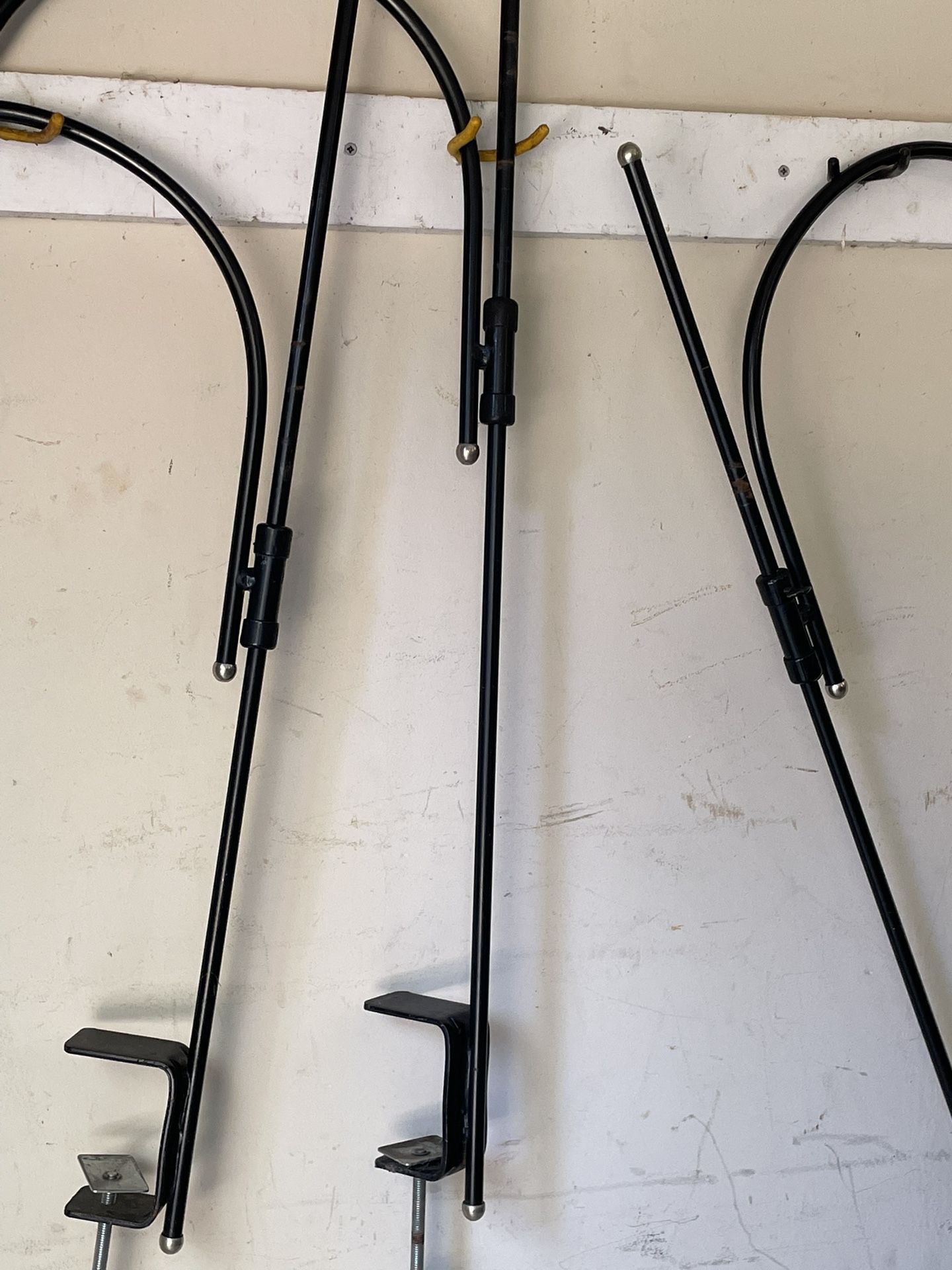 Shepard’s Hook Plant Hangers, Large Clasp For Fence Or Deck, Heavy Duty