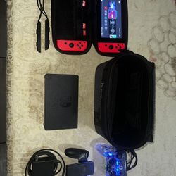 Nintendo Switch W/ PDP Hardback Case, 4 Games + Xtra Controllers 