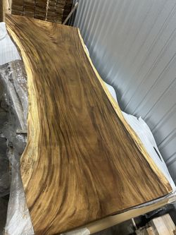 9 ft Live Edge Saman Slab Table - No. 16