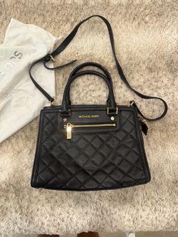 Michael Kors Black Quilted Leather Satchel