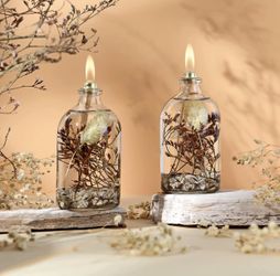 Oil Lamp Candles Seashell Decorative Set of 2 x 100 ml (2 x 3.38 Ounce)