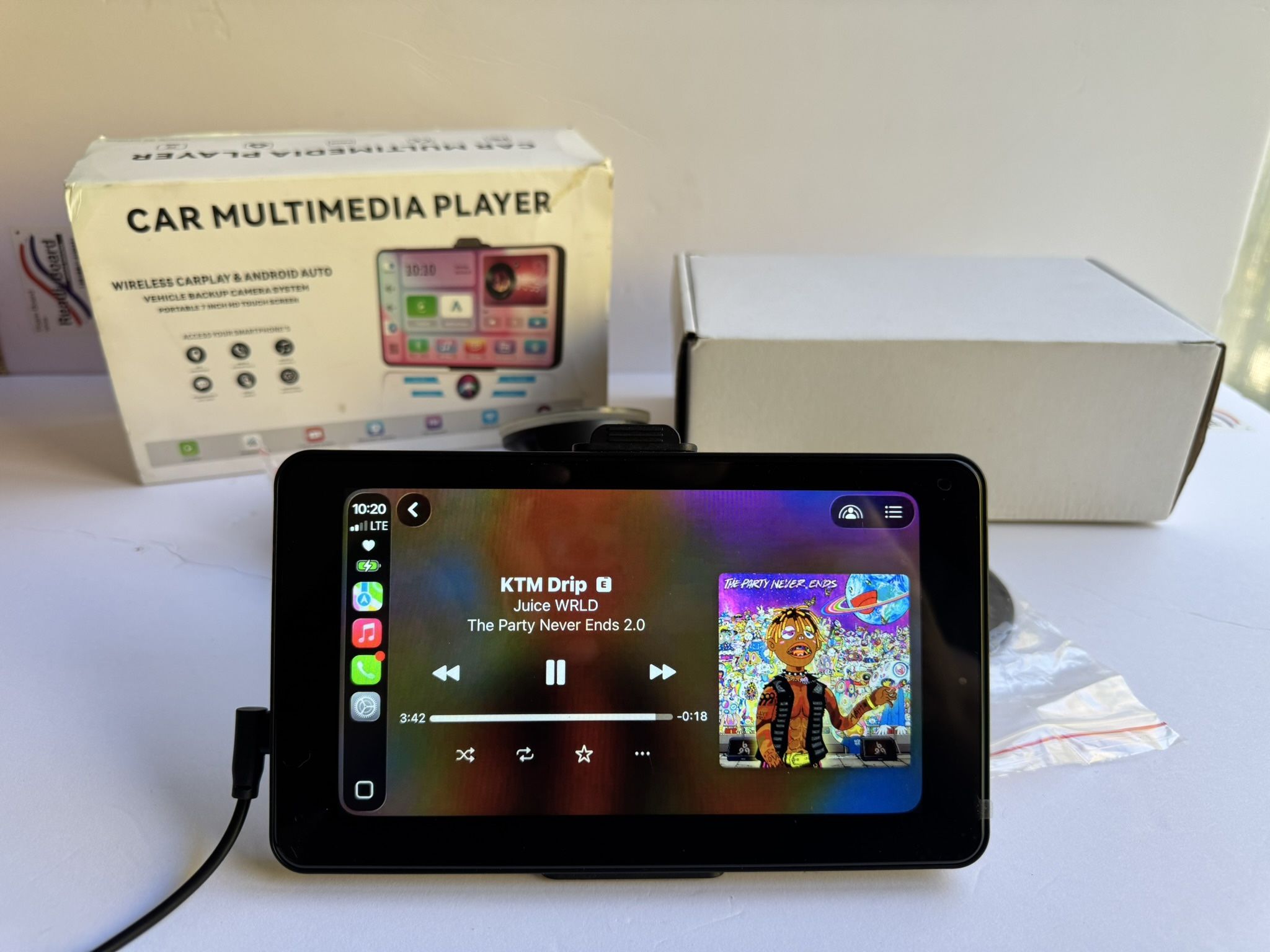 Wireless android and Applecarplay Fm Transmitter 7"