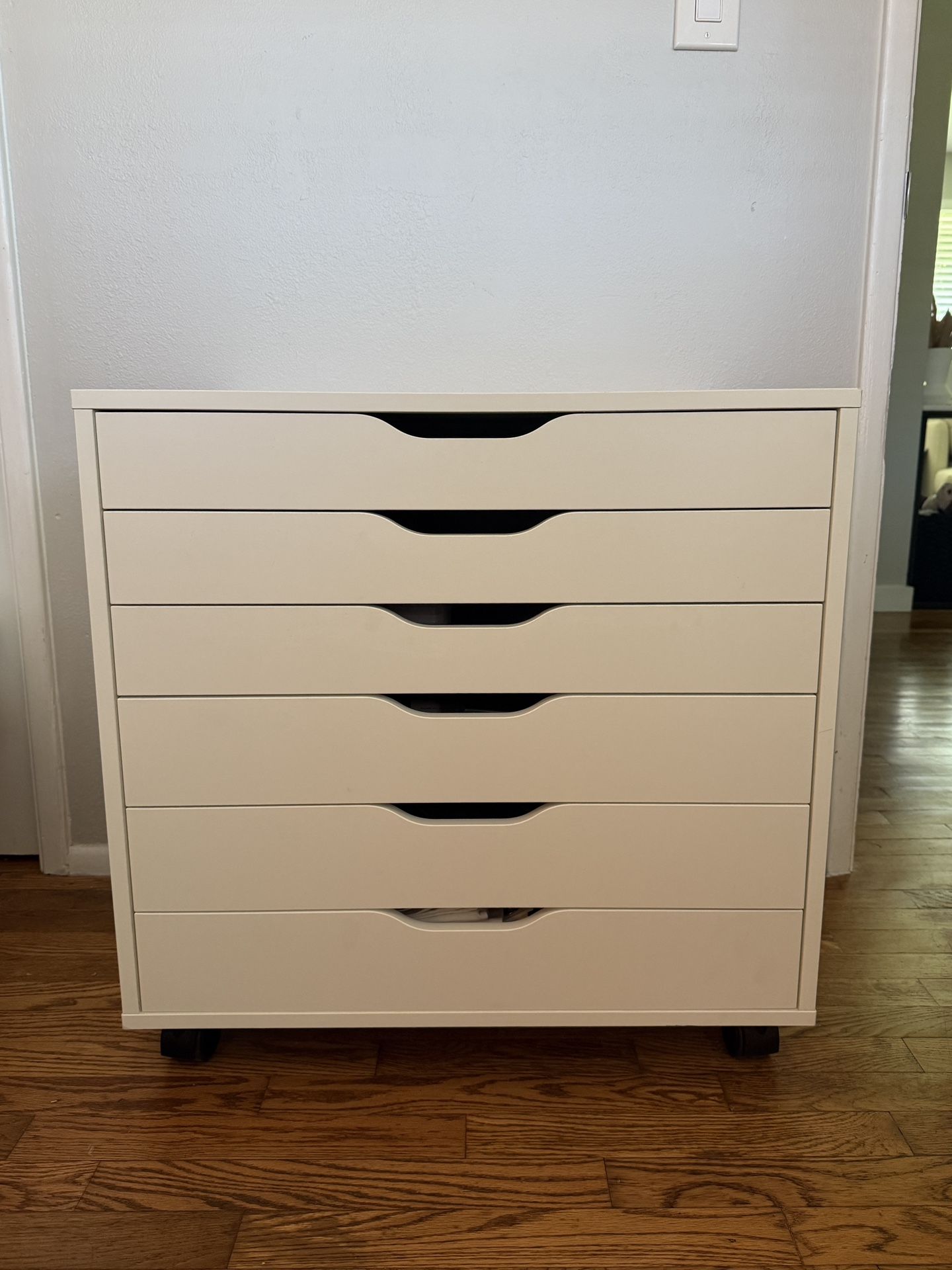 IKEA Alex Drawer Unit on Casters - White - 26 3/8x26 "