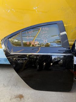 Chevrolet Volt Rear Door Black Passenger Side RH 2011 - 2015 ; J446