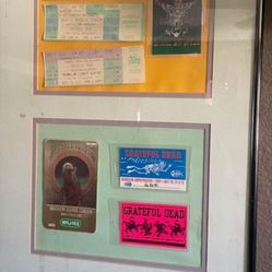 Grateful Dead And Framed Ticket/All Access Passes