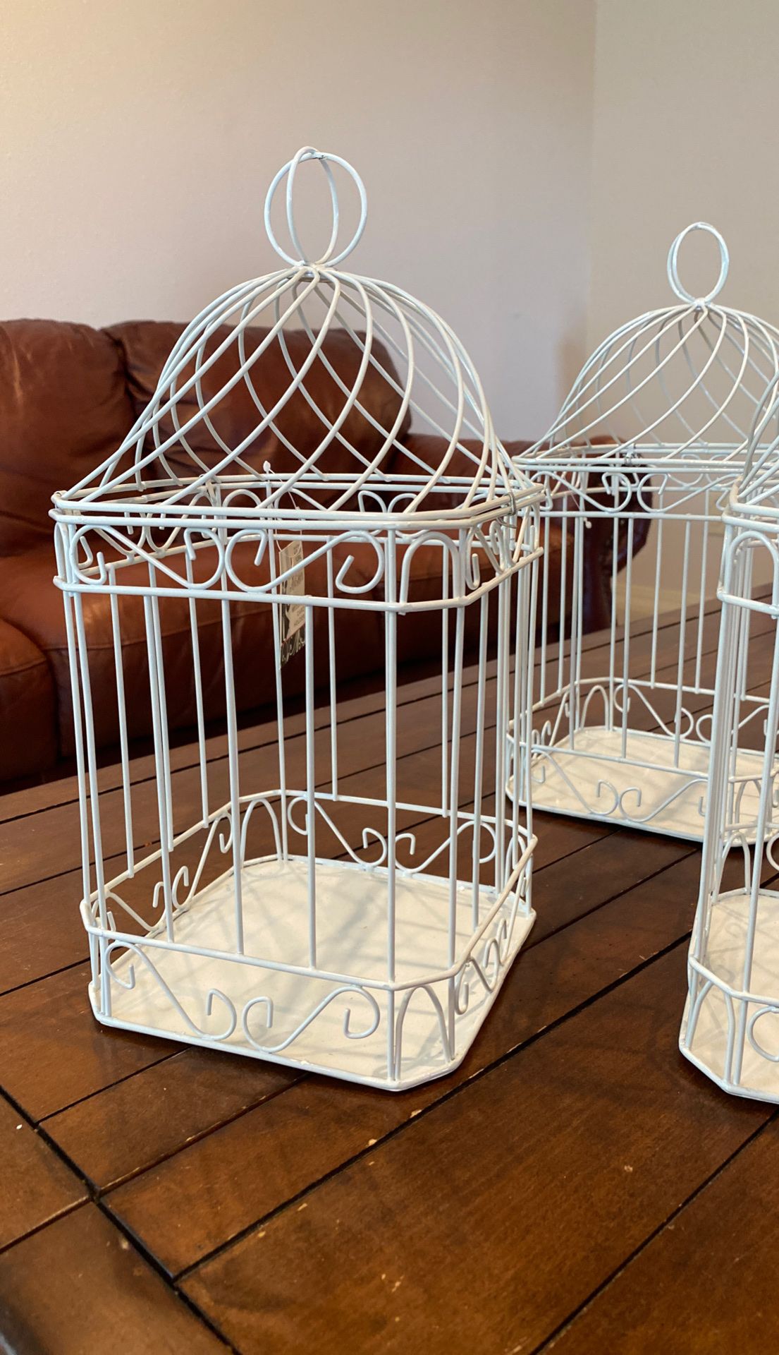 3 wedding bird cages