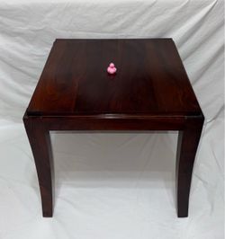 Dark Cherry Wood Side Table