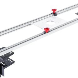 SpeTool Router Sled for Flattening Slabs, 48 inches 3-Axis Precision Height Adjustment System Router Sled Kit Reinforced Rails for Woodworking Planing