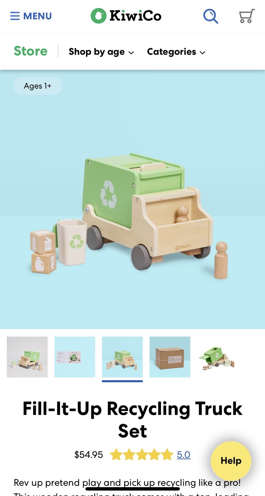 KiwiCo Fill-It-Up Recycling Truck Set