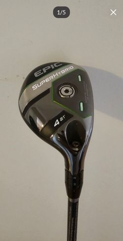 Excellent Condition  ! Callaway EPIC SUPERHYBRID 4 Hybrid 21 Degree Graphite Shaft  Stiff Flex