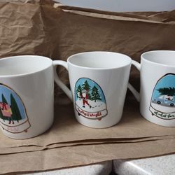 Set Of 3 New Christmas Mugs 