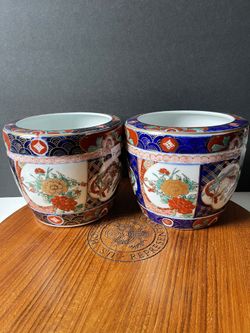 Pair Porcelain Flower Pot