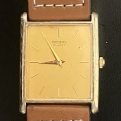 🤎💛Luxury Vintage GP Rectangular Tank Men’s Seiko Watch Golden Santos 80s💛🤎