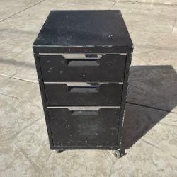 CB2 3 Drawer Metal Cabinet With 4 Wheels For Tools Or Any Other Usage , $25