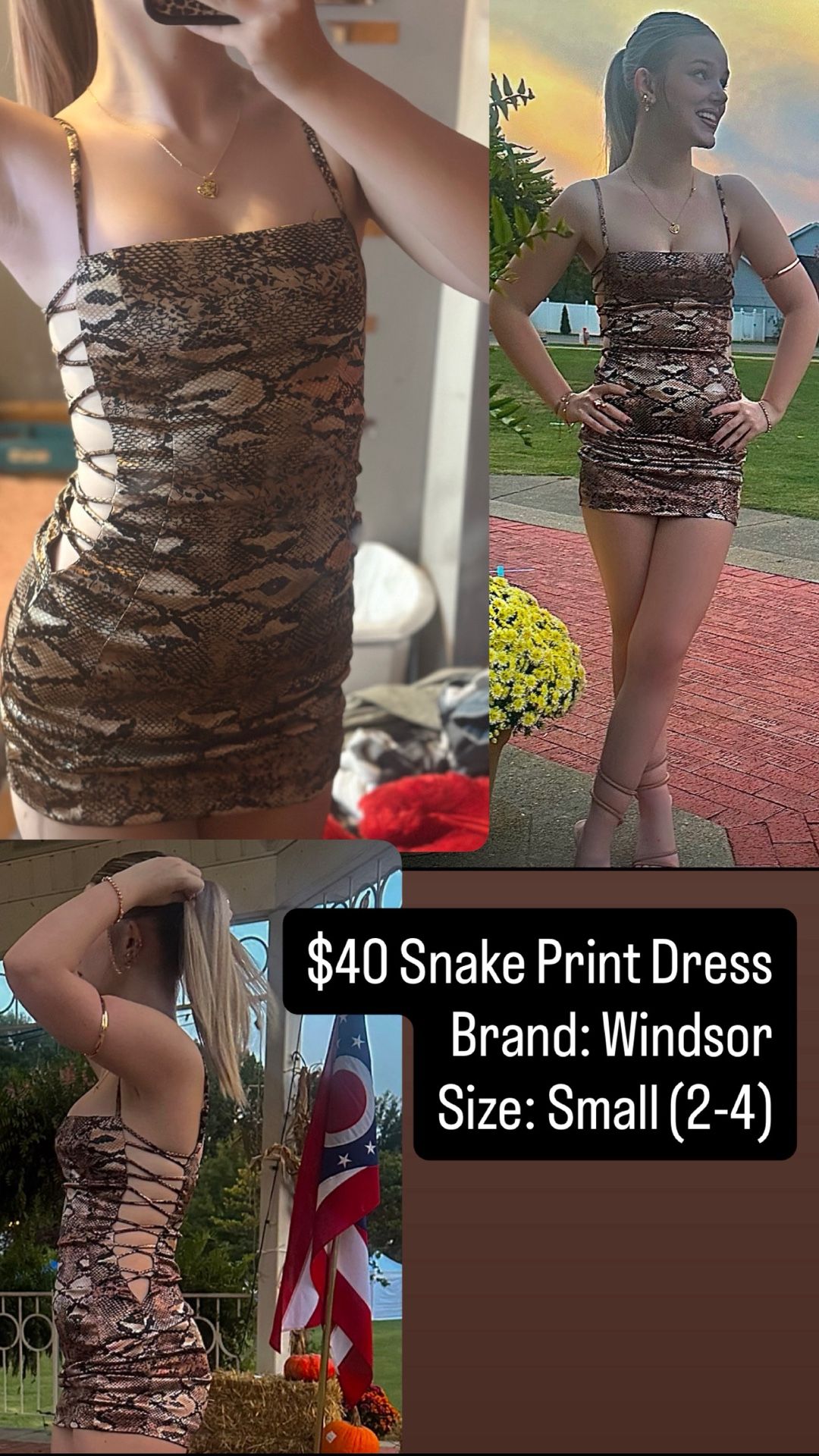 Snake print dress