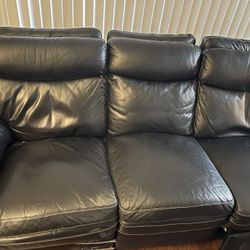 Leather Reclining Sofa 