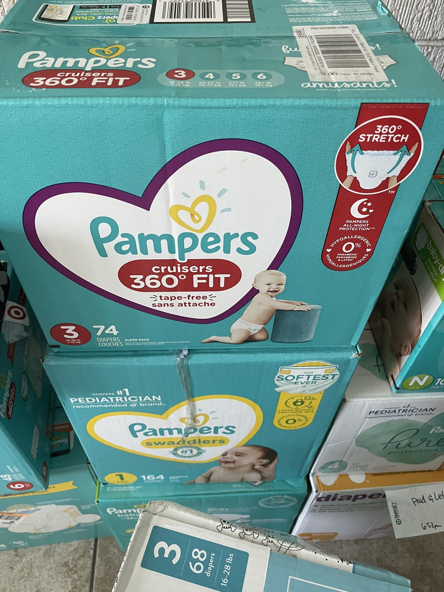 Pampers Size 3, 74 Ct
