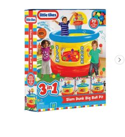 Little Tikes Slam Dunk Big Ball Pit with 20 Air-Filled Balls: For Ages 3-6, Plastic