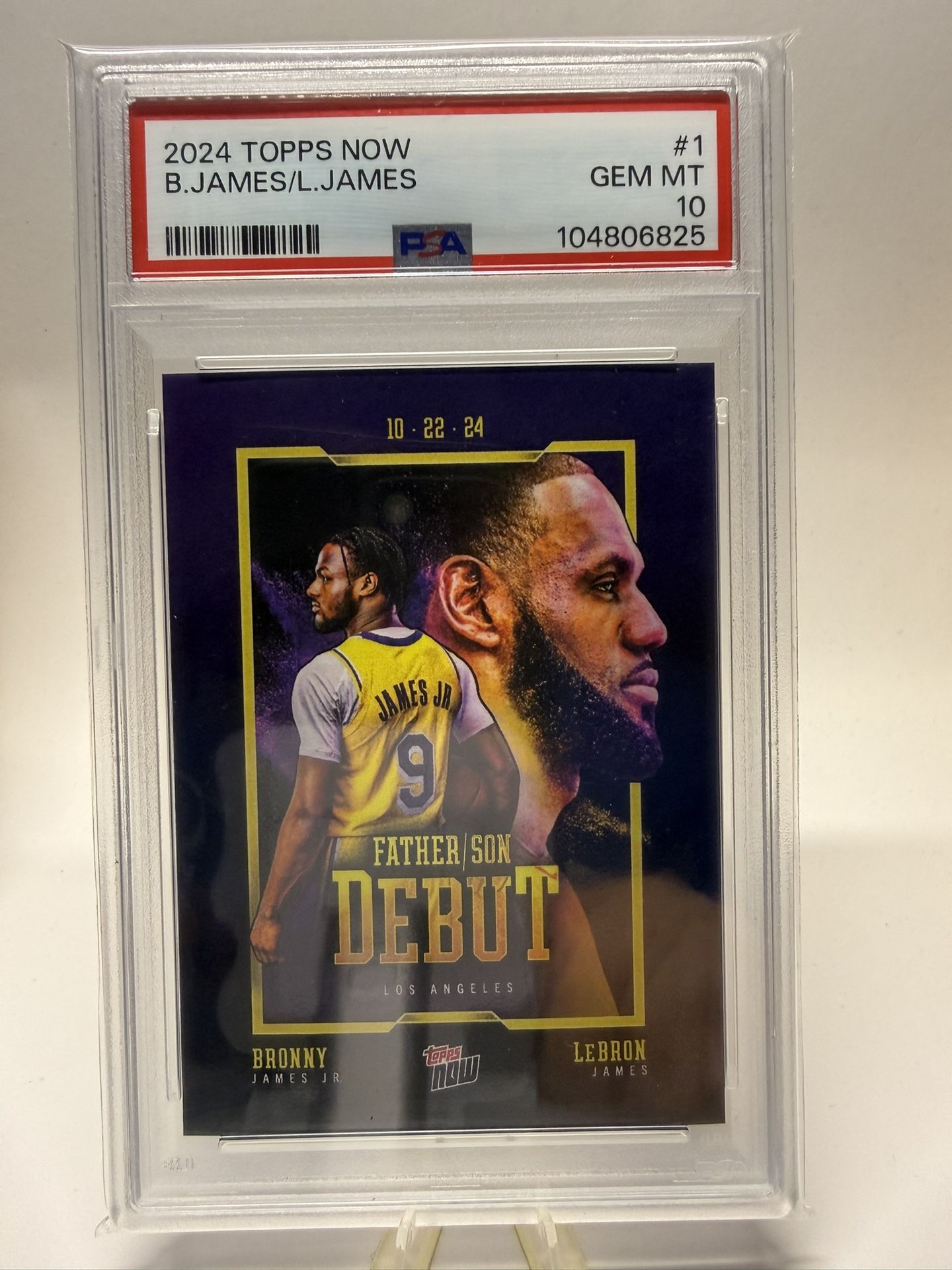 LeBron James Bronny Father Son Debut PSA 10