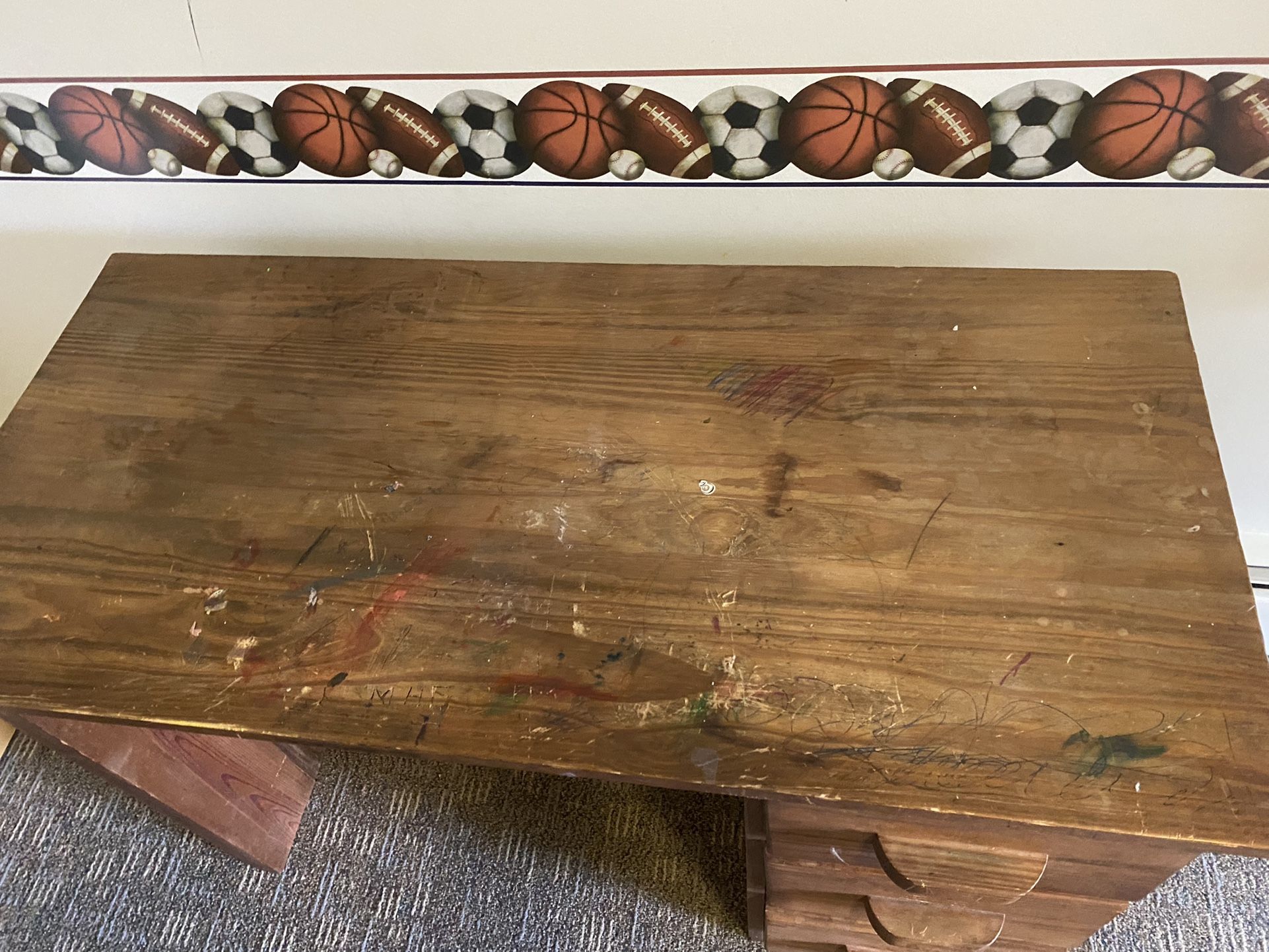 Wooden Kids Desk $20 OBO
