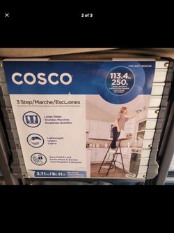 Cosco 3-Step Folding Step Stool, 250 lbs Load Capacity
