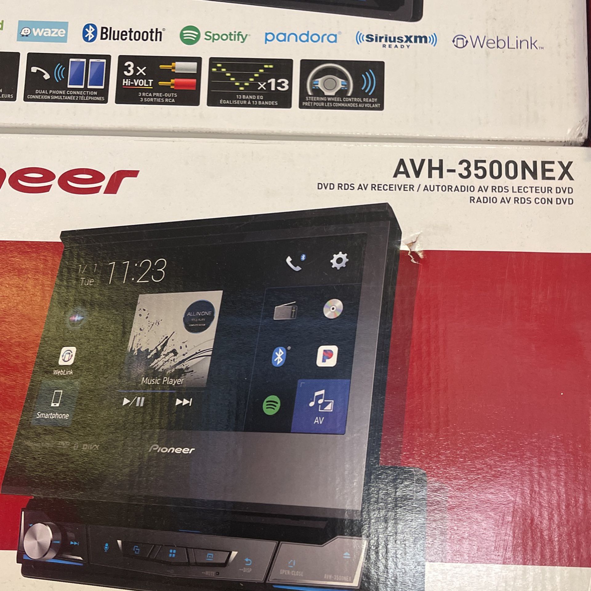 Pioneer AVH-3500NEX 1-Din 7-Inch Flip Out AV Receiver with Carplay and Android Auto