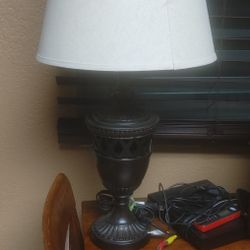 Oiled Bronze Lamp Pair