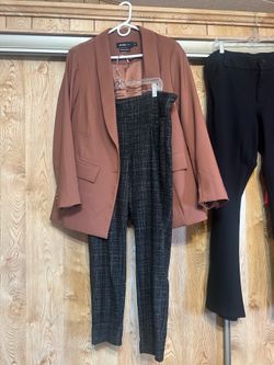 Torrid Earth tones suit jacket with pants
