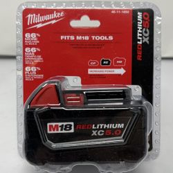 Milwaukee M18 18-Volt 5.0 Ah Lithium-lon XC Extended Capacity Battery Pack