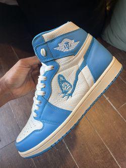 AMAC Custom Butterfly Blue Jordan 1s Hightops (Trying To Sell Asap