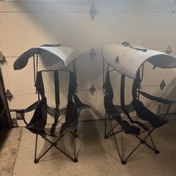 🌞 Kelsyus Canopy Camping Chair – used- Built-In Sun Shade! 🏕️