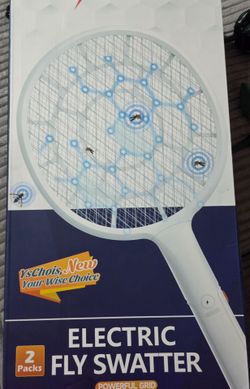 Electric Fly Swatter, Bug Zapper Companion, Mosquito Killer Racket | Gold Zone Voltage, 3mm Mesh, Apple-Like Weight, AA Battery Operated (not incl), P