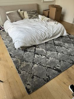 RH Restoration Hardware 9x12 Hand-Knotted Wool Rug – Dark Grey – MUST GO