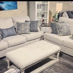 Traemore Linen Living Room Set ( sectional couch sofa loveseat options