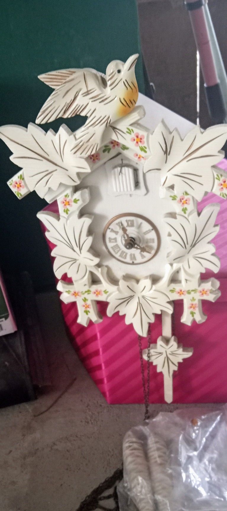 Beautiful German Antique Wooden Cukoo Clock