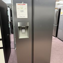 Refrigerator, Hisense Brand New 36” Side By Side Fridge