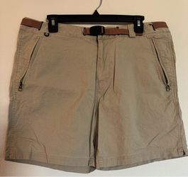 Roark Mens Campover Ripstop Belted Cargo Short 7" Inseam Khaki Tan Size 34
