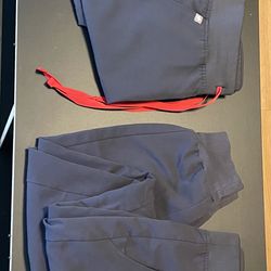 2 Pairs of Small FIGS Zamora “Charcoal” Jogger Pants