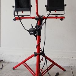 Heavy Duty Dual LED Work Light with Adjustable Tripod Stand