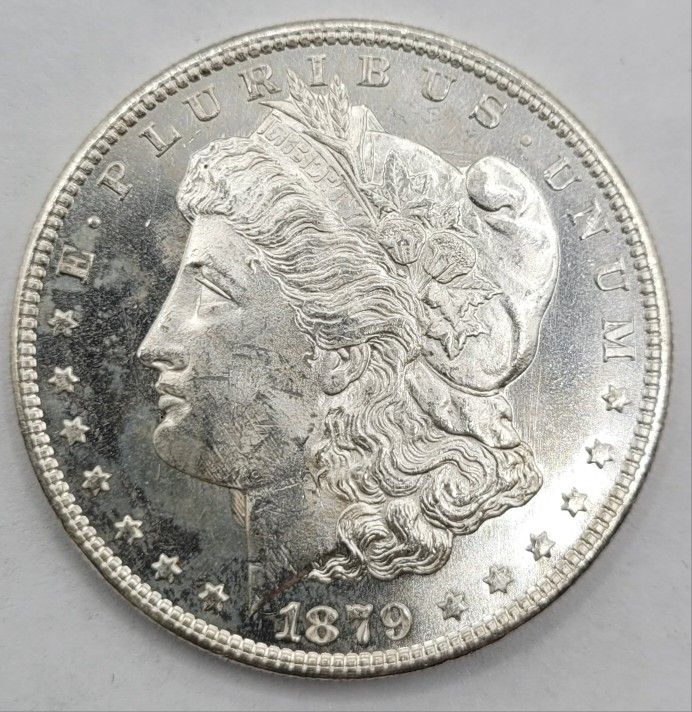 1879-S $1 Morgan Silver Dollar Mint-State Semi PL